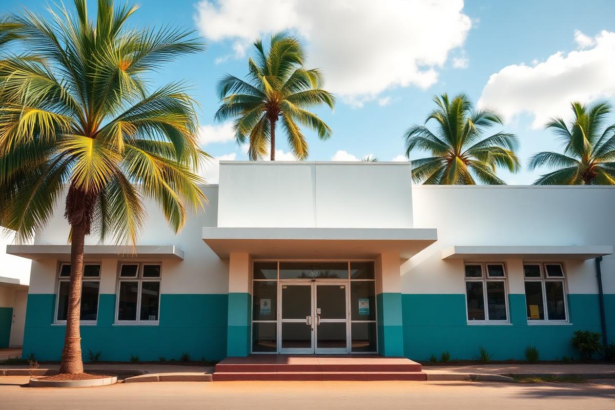 Exterior of the Renice Medical Center Kathangaita main branch